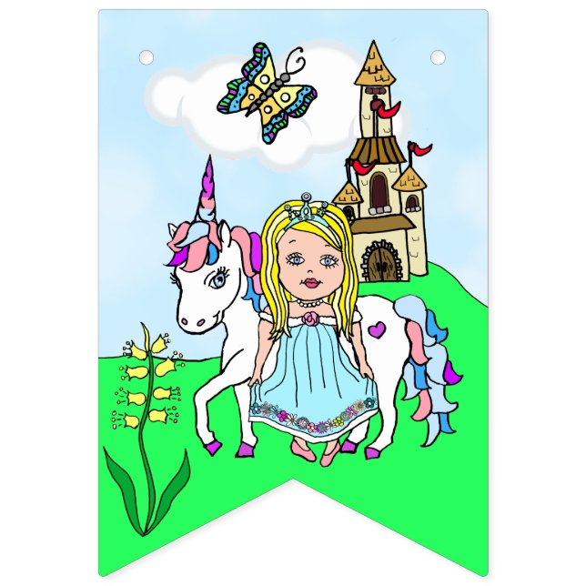 Cartel de la Princesa Rosa Feliz Cumpleaños (Decimosexta bandera)