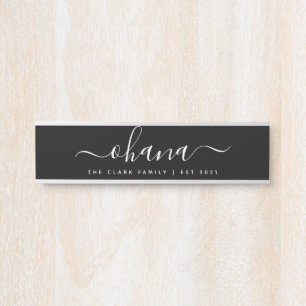 Cartel de la puerta de la familia de bienvenida en