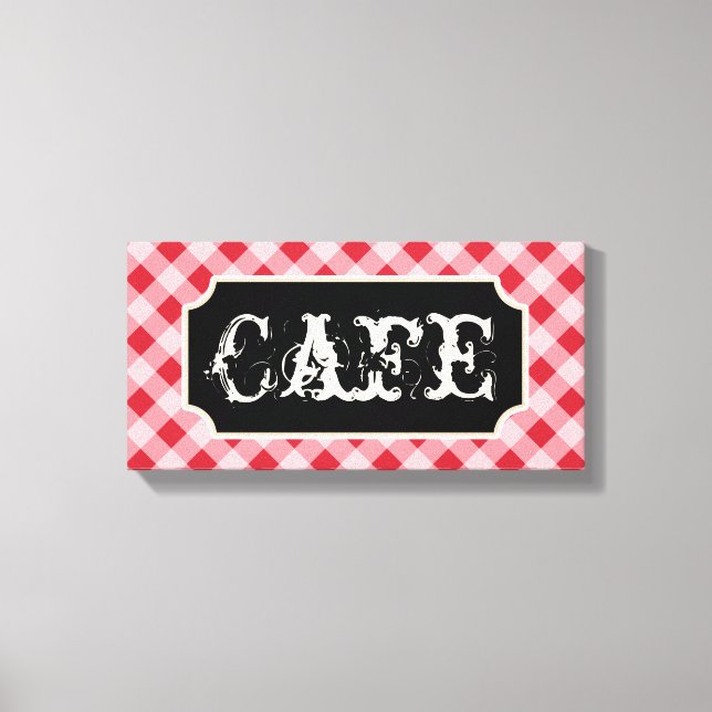Cartel de lienzo de Café de Cocina Rústica (Anverso)