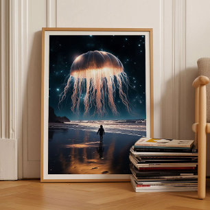 Cartel de medusa Impresión de medusa Impresión de