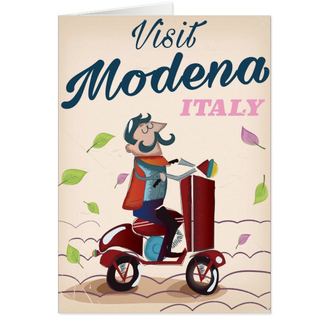 Cartel de Modena Italy Scooter travel (Frente)