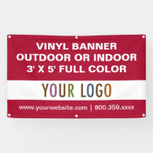 Cartel de pancarta de vinilo personalizada de 3' x