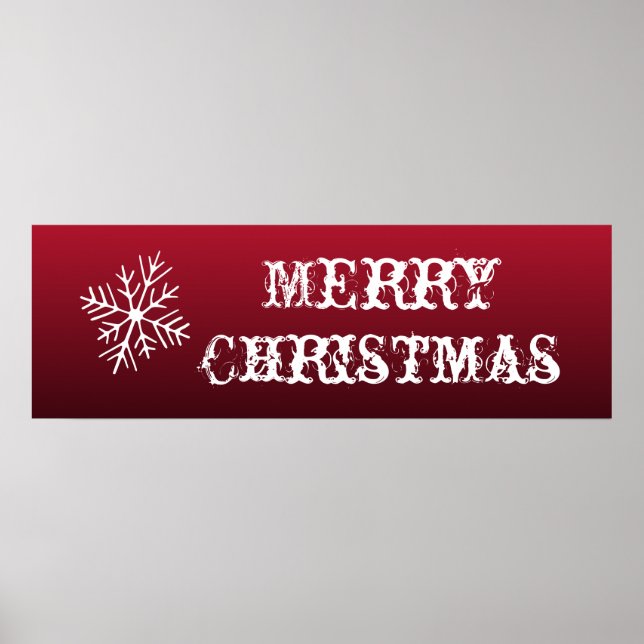 Cartel de pared de decoración de Feliz Navidad (Frente)