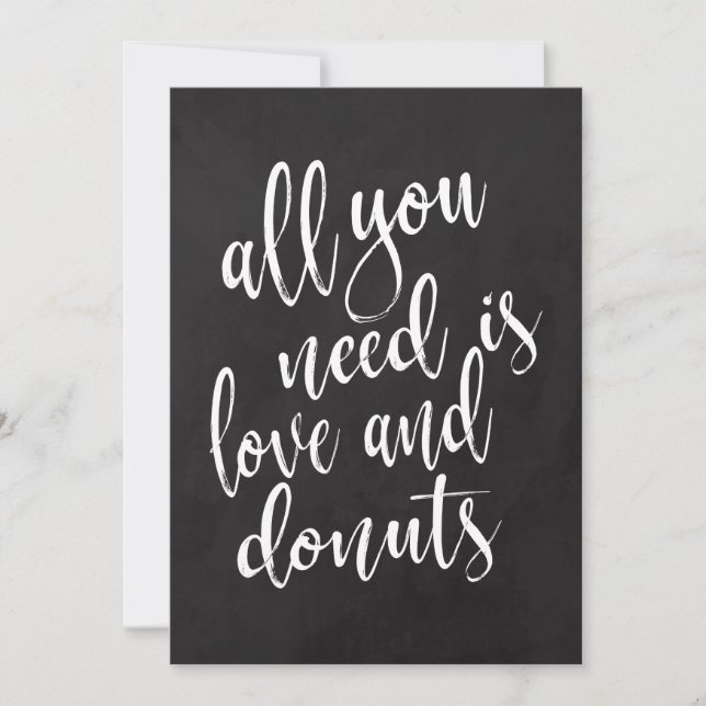 Cartel de pizarra con barra de donuts asequible (Anverso)