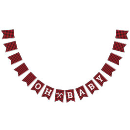 Cartel de Plaid Oh Baby Shower Bunting