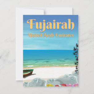 Cartel de playa de Fujairah Emiratos Árabes Unidos