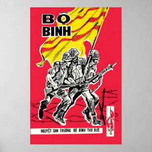 Cartel de propaganda de Vietnam del Sur Impresión 
