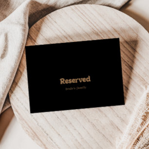 Cartel de Reservado Clásico Minimalista de Boda en