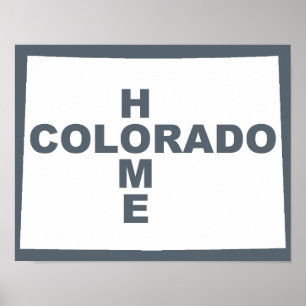 Cartel de Señal de Colorado Hogar Lejos del Estado
