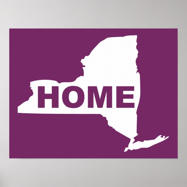 Cartel de señal de hogar de Nueva York (Frente)