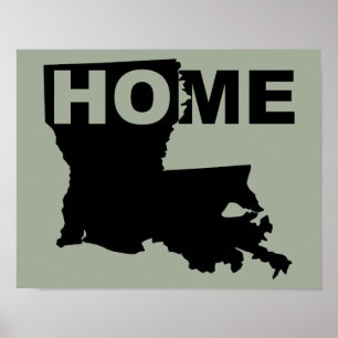 Cartel de Señal de Louisiana Hogar Lejos del Estad