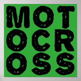 Cartel de Señal de Moto Dirt Logo de Motocross Gig