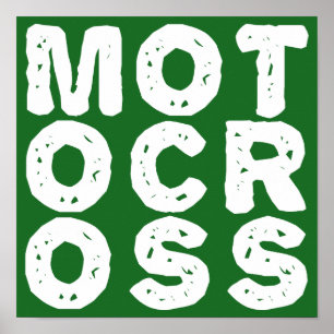 Cartel de Señal de Moto Dirt Logo de Motocross Gig