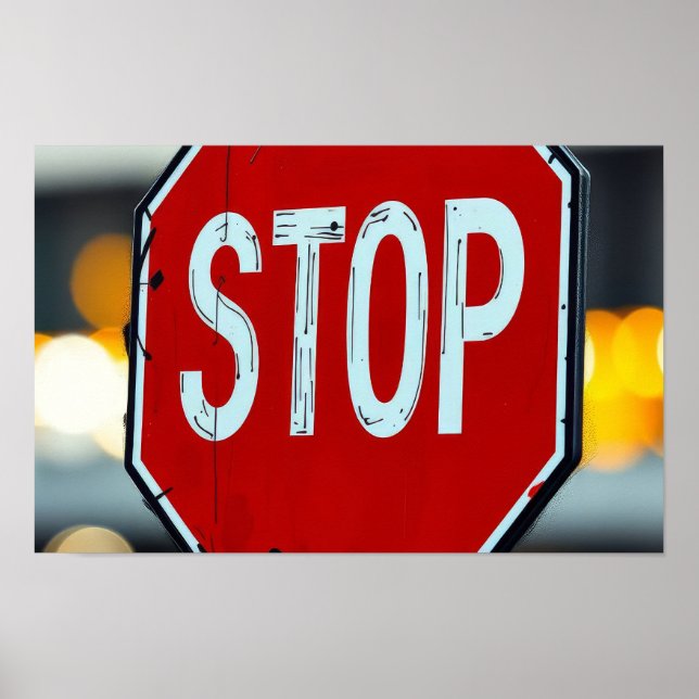 Cartel de señal de stop (Frente)