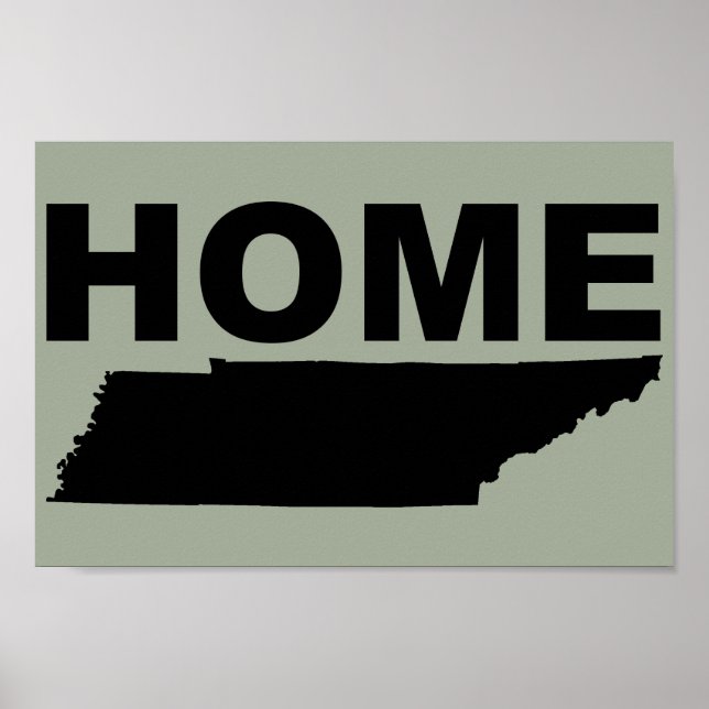 Cartel de señal de Tennessee hogar lejos del estad (Frente)