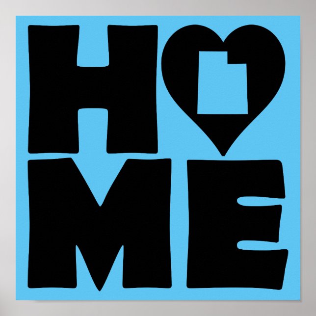 Cartel de señal del estado de Utah Home Heart (Frente)
