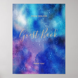Cartel de Señal para Libro de Firmas de Confeti de