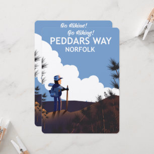 Cartel de senderismo de Peddars Way Norfolk