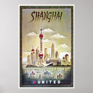 Cartel de Shanghai China Impresión Arte Chino Unid