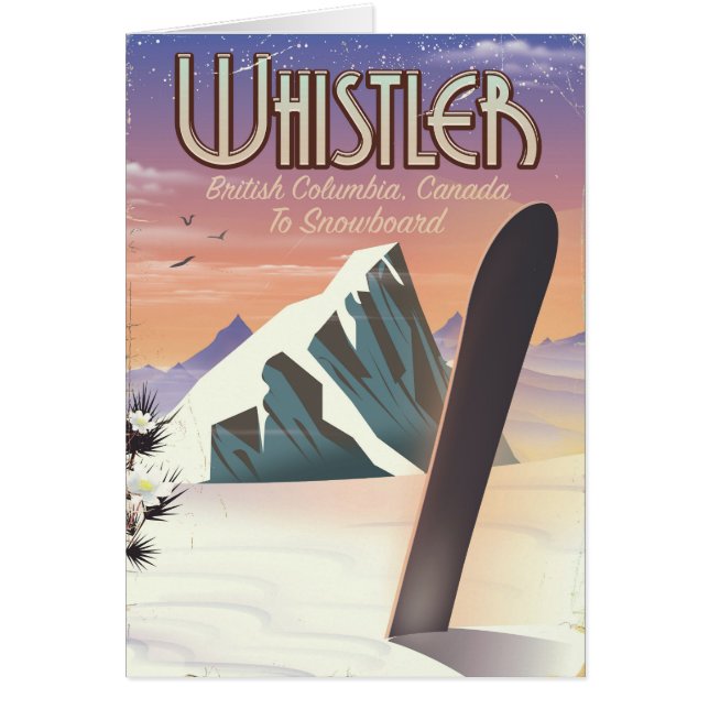 Cartel de snowboarding de Whistler Columbia Britán (Frente)