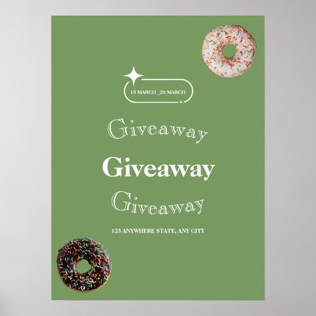 Cartel de Sorteo, Póster de Sorteo en Redes Social (Frente)