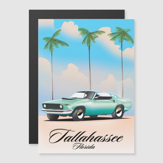 Cartel de Tallahassee Florida Travel. (Anverso/Reverso)
