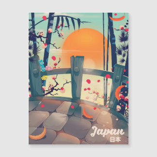 Cartel de vacaciones de flor de cerezo de Japón fl