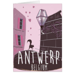 Cartel de viaje a Amberes, Bélgica