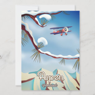 Cartel de viaje a Aspen Colorado