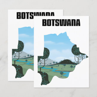 Cartel de viaje a Botsuana