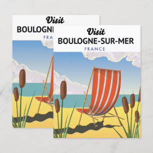 Cartel de viaje a Boulogne-sur-Mer Francia