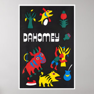Cartel de viaje a Dahomey Arte de impresión africa