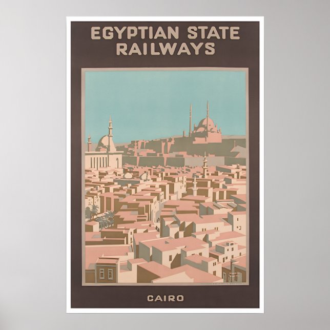 Cartel de viaje a Egipto Arte de El Cairo Impresió (Frente)