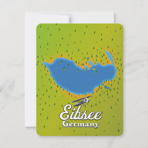 Cartel de viaje a Eibsee Alemania.