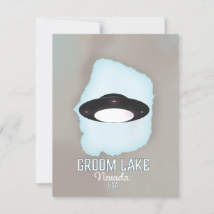 Cartel de viaje a Groom Lake Nevada