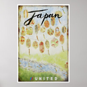 Cartel de viaje a Japón Arte japonés impresión uni