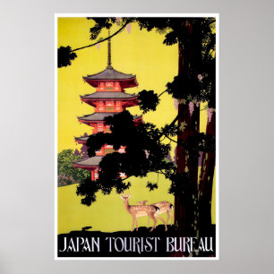 Cartel de viaje a Japón Arte japonés Oficina de tu