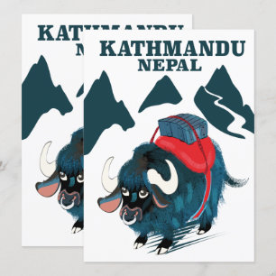 Cartel de viaje a Katmandú Nepal