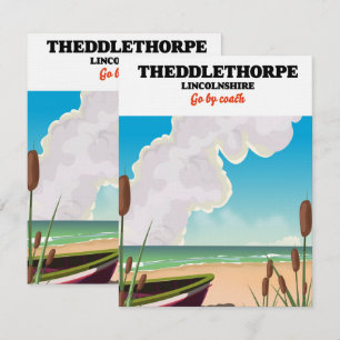 Cartel de viaje a la costa de Theddlethorpe Lincol