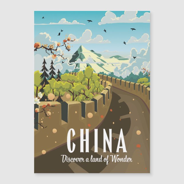Cartel de viaje a la Gran Muralla de China (Anverso)
