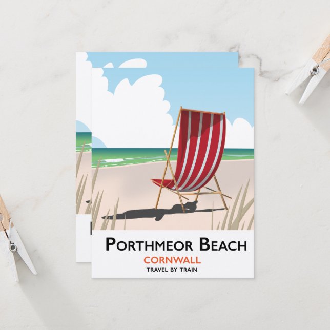 Cartel de viaje a la playa de Porthmeor (Anverso/Reverso In Situ)