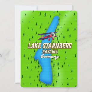 Cartel de viaje a Lago Starnberg Baviera Alemania