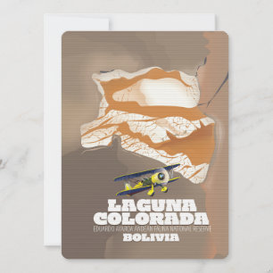Cartel de viaje a Laguna Colorada Bolivia lago de