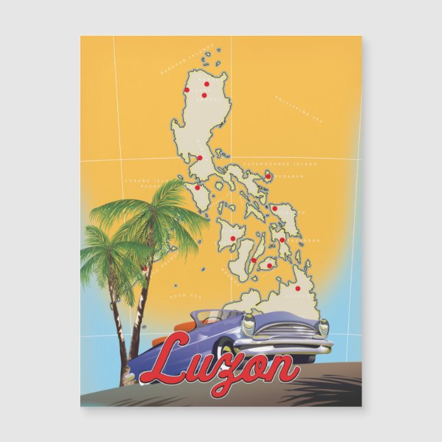 Cartel de viaje a Luzón Filipinas (Anverso)