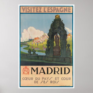 Cartel de viaje a Madrid España Arte Impresión esp