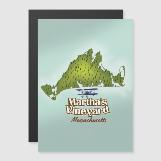 Cartel de viaje a Martha's vineyard Massachusetts (Anverso/Reverso)