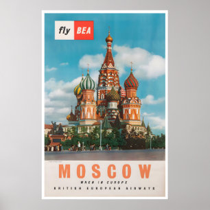 Cartel de viaje a Moscú Arte de Rusia Impresión Vi