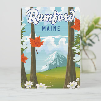 cartel de viaje a Rumford Maine
