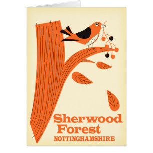 Cartel de viaje a Sherwood Forest, Nottinghamshire