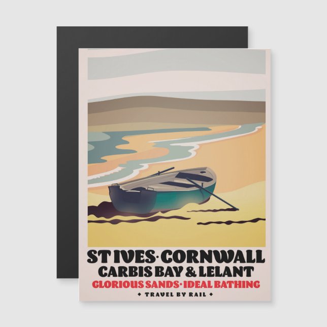 Cartel de viaje a St Ives Cornwall (Anverso/Reverso)